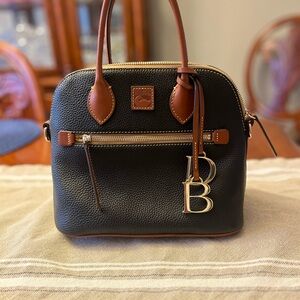 Dooney & Bourke Black and Brown Satchel